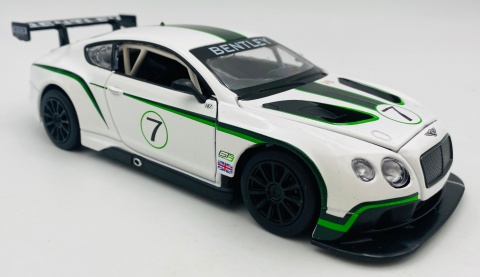 BENTLEY Continental GT3 światło dźwięk model METAL 1:24 MSZ 68266 biały