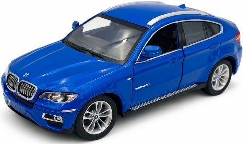 BMW X6 xDrive50i światło dźwięk model METAL 1:26 MSZ 68250A niebieski
