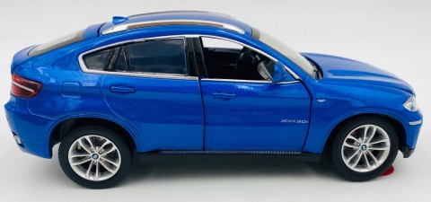 BMW X6 xDrive50i światło dźwięk model METAL 1:26 MSZ 68250A niebieski