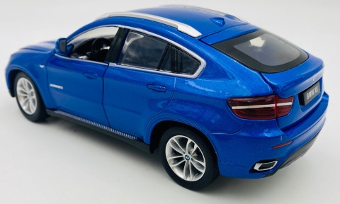 BMW X6 xDrive50i światło dźwięk model METAL 1:26 MSZ 68250A niebieski