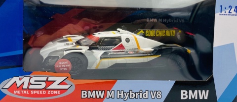 BMW M Hybrid V8 LMDh światło dźwięk model METAL 1:24 MSZ 68285