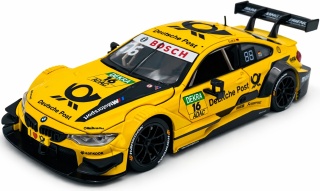BMW M4 DTM #16 DTM Deutsche Post światło dźwięk model METAL 1:24 MSZ 68256