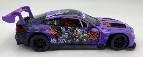BMW M4 GT3 WASA światło dźwięk model METAL 1:24 MSZ 68296A fiolet graffiti