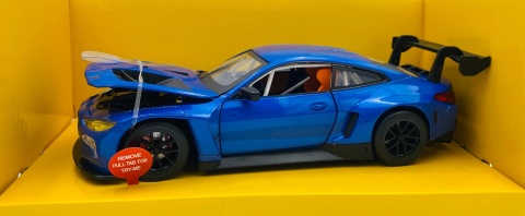 BMW M4 GT3 światło dźwięk model METAL 1:24 MSZ 68277A niebieski