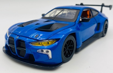 BMW M4 GT3 światło dźwięk model METAL 1:24 MSZ 68277A niebieski