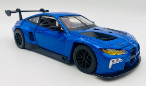 BMW M4 GT3 światło dźwięk model METAL 1:24 MSZ 68277A niebieski