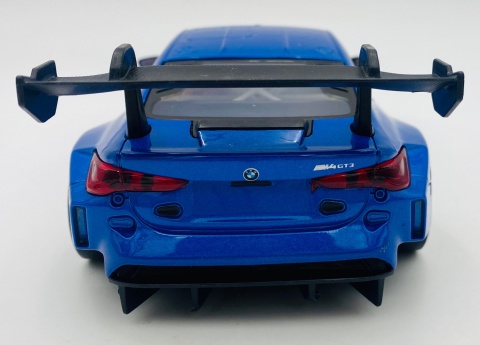 BMW M4 GT3 światło dźwięk model METAL 1:24 MSZ 68277A niebieski