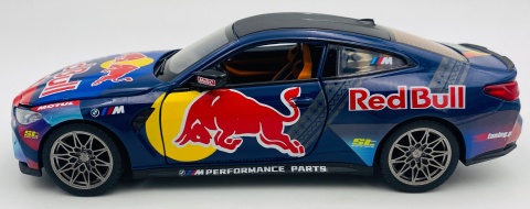 BMW M4 Red Bull światło dźwięk model METAL 1:24 MSZ 68292