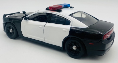 Dodge Charger Pursuit 2011 biały/czarny światło/dźwiek 1:24 Motormax 79533