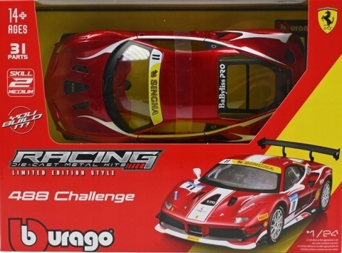 FERRARI RACING - 488 CHALLENGE (FORMULA RACING 2017) Red #11 do składania 26586