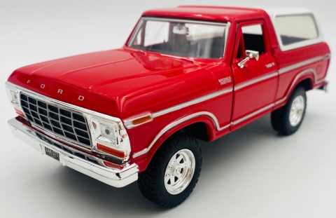Ford Bronco (hard top) 1978 1:24 Motormax 79373 czerwony
