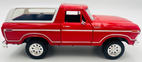 Ford Bronco (hard top) 1978 1:24 Motormax 79373 czerwony