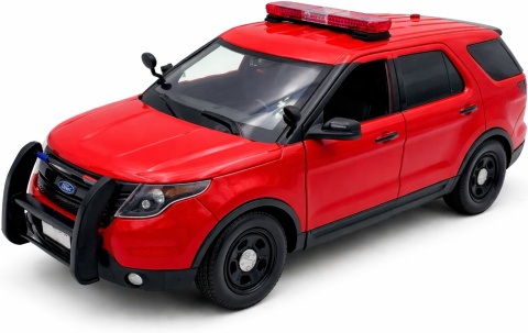 Ford Explorer Fire Marshal czerwony bez oznaczeń 2015 1:18 Motormax 73545
