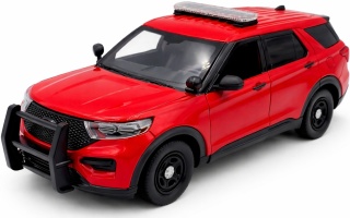 Ford Explorer Interceptor czerwony bez oznaczeń 2022 1:24 Motormax 76998