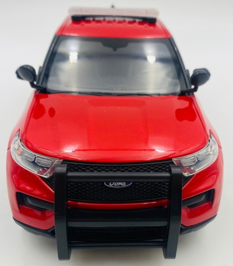 Ford Explorer Interceptor czerwony bez oznaczeń 2022 1:24 Motormax 76998