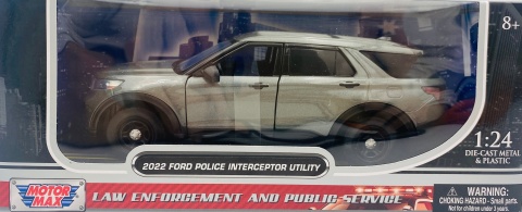 Ford Explorer Interceptor szary bez oznaczeń 2022 1:24 Motormax 76998