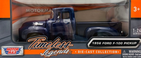 Ford F-100 Pickup 1956 1:24 Motormax 73235 granatowy
