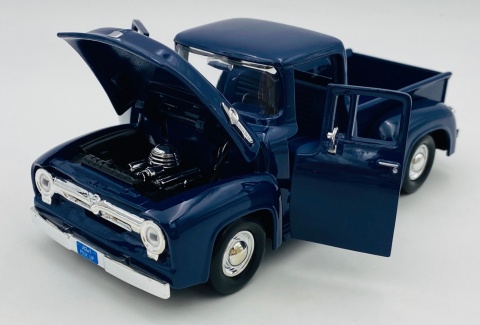 Ford F-100 Pickup 1956 1:24 Motormax 73235 granatowy