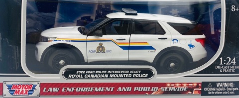 Ford Interceptor Police Canada RCMP 2022 Hybrid model 1:24 Motormax 76989