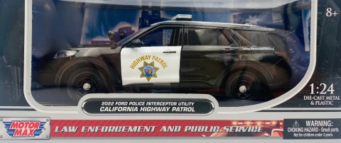Ford Interceptor Police Utility CHP 2022 Hybrid model 1:24 Motormax 76991