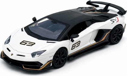 LAMBORGHINI Aventador SVJ światło dźwięk model METAL 1:24 MSZ 68269 biały
