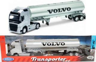 VOLVO FH ciągnik z naczepą cysterną TIR model WELLY 1:32