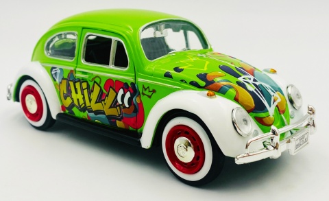 VW Beetle Classic Käfer 1:24 Motormax model 79598 graffiti