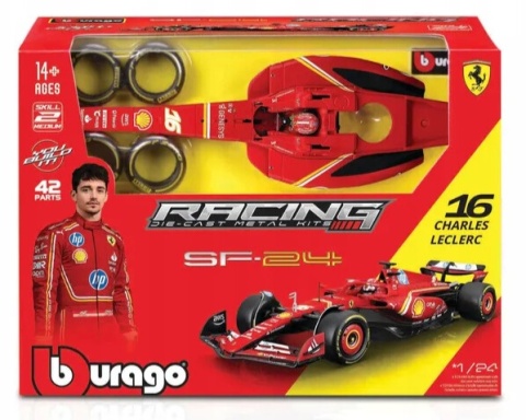 Bolid do składania F1 Ferrari SF24 #16 Charles Leclerc 1:24