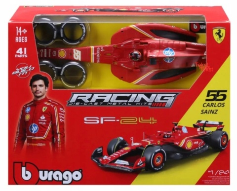 Bolid do składania F1 Ferrari SF24 #55 Carlos Sainz 1:24