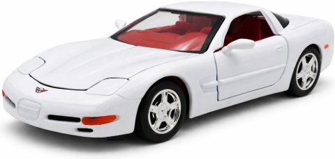 Chevrolet Corvette C5 1997 hardtop model 1:24 Motormax 73210 biały