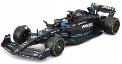DUŻY zestaw Mercedes F1 W14 Russell Hamilton do zawieszenia Bburago 1:24