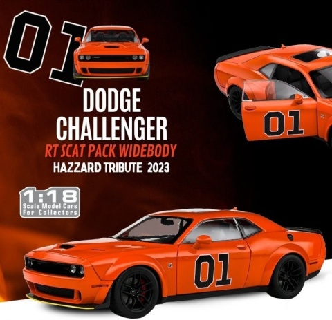 Dodge Challenger R/T Scat Pack Widebody 01 General Lee S1805713 Solido 1:18