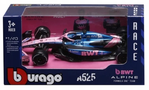 F1 bolid Alpine A525 BWT #10 Pierre Gasly Monaco GP 2025 BBurago 1:43