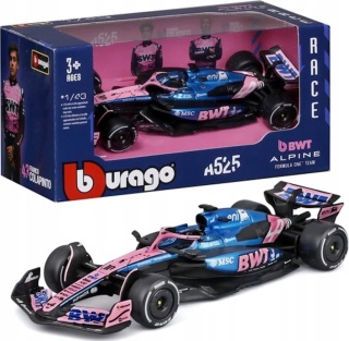 F1 bolid Alpine A525 BWT #43 Franco Colapinto Monaco GP 2025 BBurago 1:43