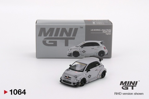 FIAT ABARTH 595 LB-WORKS x Abas Works Fighters MGT01064 MiniGT 1:64 szary