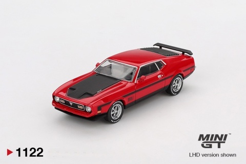 FORD Mustang Mach I 1971 model MGT01122 MiniGT 1:64 LHD czerwony