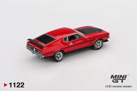 FORD Mustang Mach I 1971 model MGT01122 MiniGT 1:64 LHD czerwony