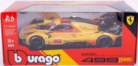 Ferrari 499P LMH FIA 24h 2024 AF CORSE #83 KUBICA Bburago 26313 model 1:24