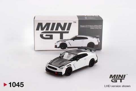 NISSAN GT-R (R35) Nismo 2024 MGT01045 MiniGT 1:64 biały perłowy
