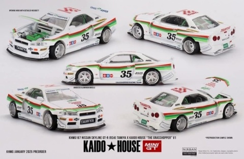NISSAN SKYLINE GT-R (R34) KAIDO THE GRASSHOPPER V1 1999 KHMG167 MiniGT 1:64
