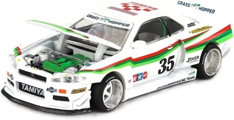 NISSAN SKYLINE GT-R (R34) KAIDO THE GRASSHOPPER V1 1999 KHMG167 MiniGT 1:64