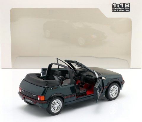 PEUGEOT 205 CTI 1986 cabrio model metal S1806204 Solido 1:18 ciemny zielony