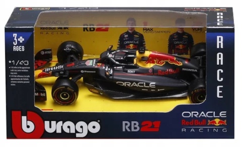 RB21 bolid F1 Red Bull 2025 Max Verstappen Bahrain GP BBurago 1:43