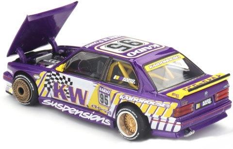 BMW M3 (E30) #95 KAIDO KW V1 KAIDO HOUSE KHMG194 MiniGT 1:64 fioletowy