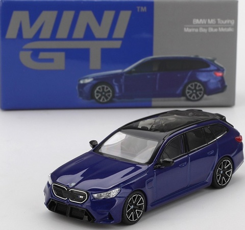 BMW M5 (G99) Touring 2024 Marina Bay Blue MGT01080 MiniGT 1:64 granatowy