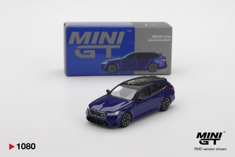 BMW M5 (G99) Touring 2024 Marina Bay Blue MGT01080 MiniGT 1:64 granatowy