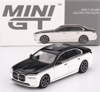 BMW i7 xDrive 60 2024 alpinweiss / schwarz MGT00959 MiniGT 1:64