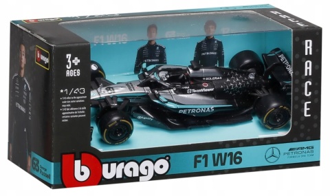 Bolid F1 Mercedes AMG Petronas W16 George Russell #63 BBurago model 1:43