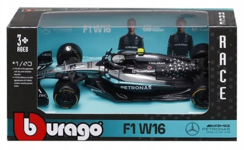 Bolid F1 Mercedes AMG Petronas W16 Kimi Antonelli #12 BBurago model 1:43
