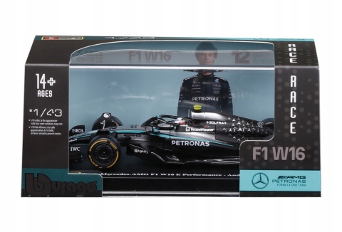 Bolid F1 Mercedes W16 Antonelli #12 KASK Australian GP BBurago 1:43
